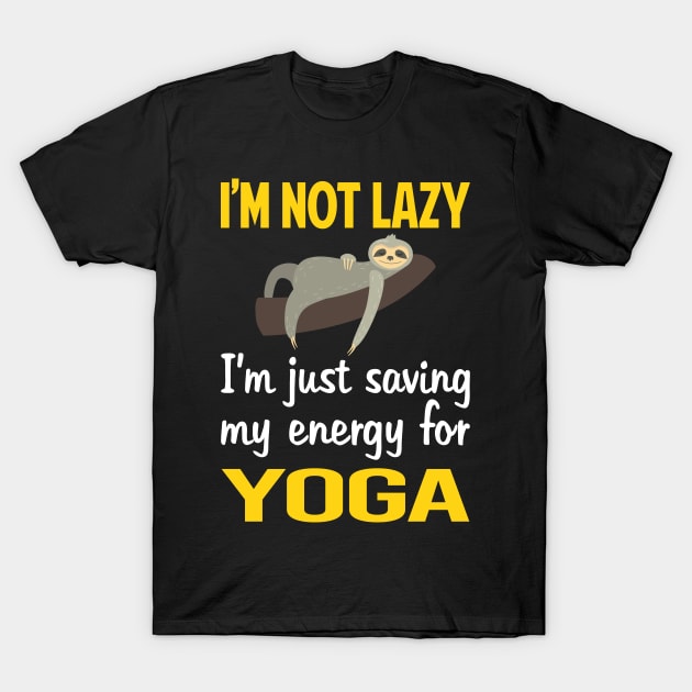 Funny Lazy Yoga T-Shirt by Hanh Tay